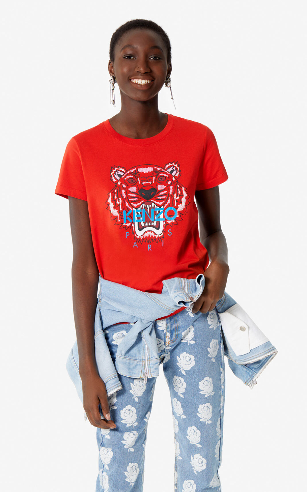 Camisetas Kenzo Tiger Mujer Rojas ROF924051